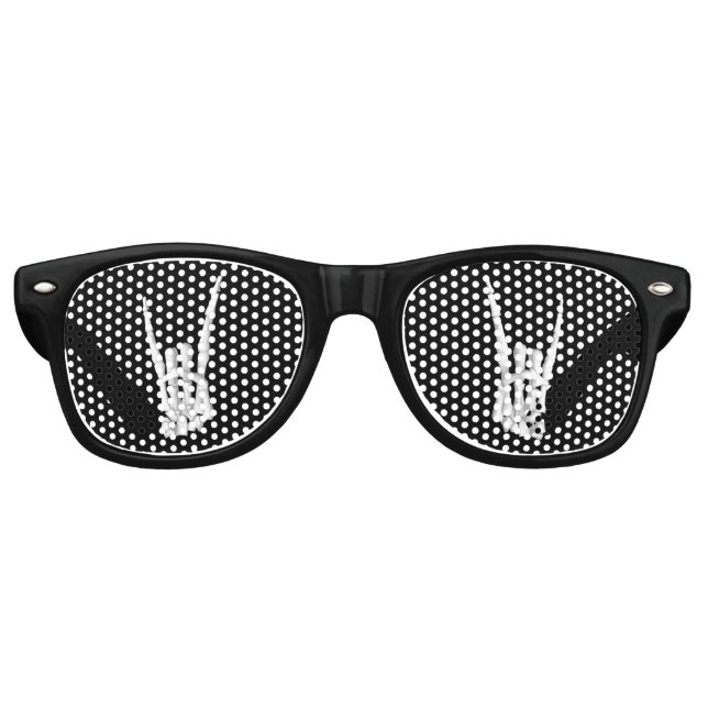Lunettes De Fête Retro Rock ON Skeleton Mains (Devant)