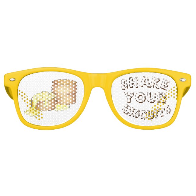 Lunettes De Fête Retro Secouer Vos Biscuits Drôle Foodie Saucisson Gravé (Devant)
