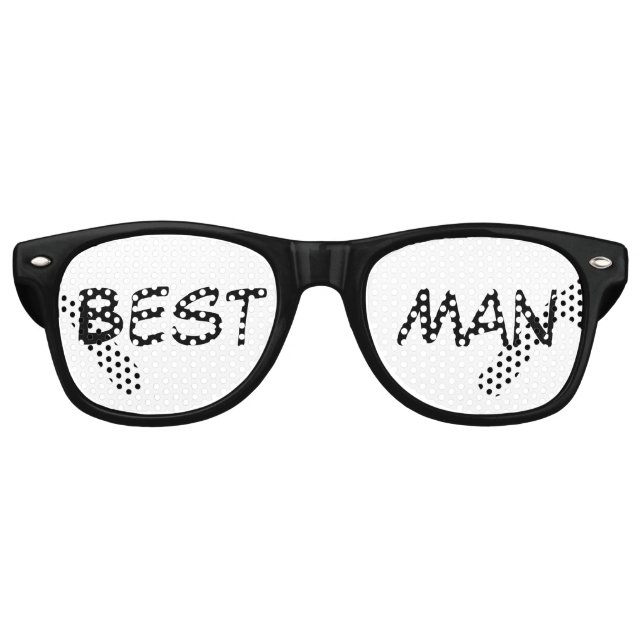 Lunettes De Fête Retro Shades du parti "Best Man" (Devant)