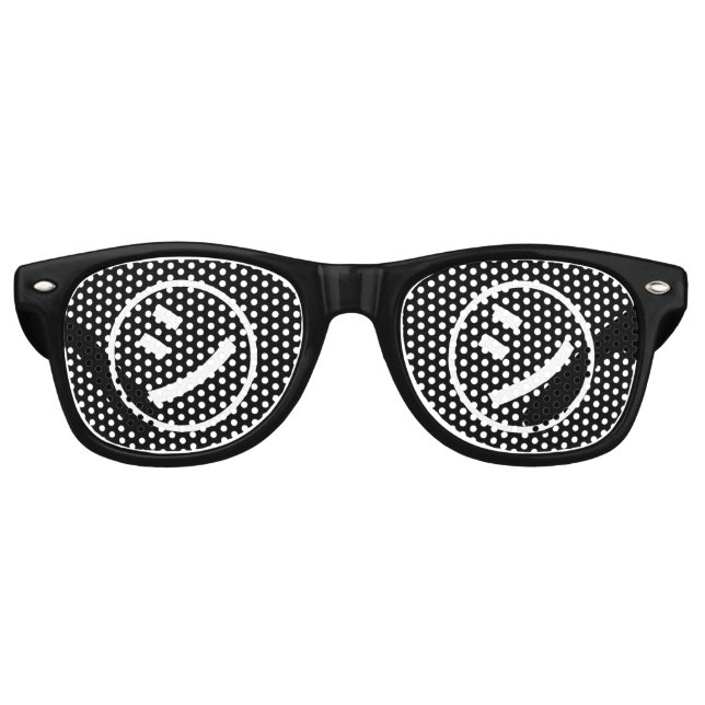 Lunettes De Fête Retro ㋛ Shi Kana Katakana Smiling Emoji / Emoticon (Devant)