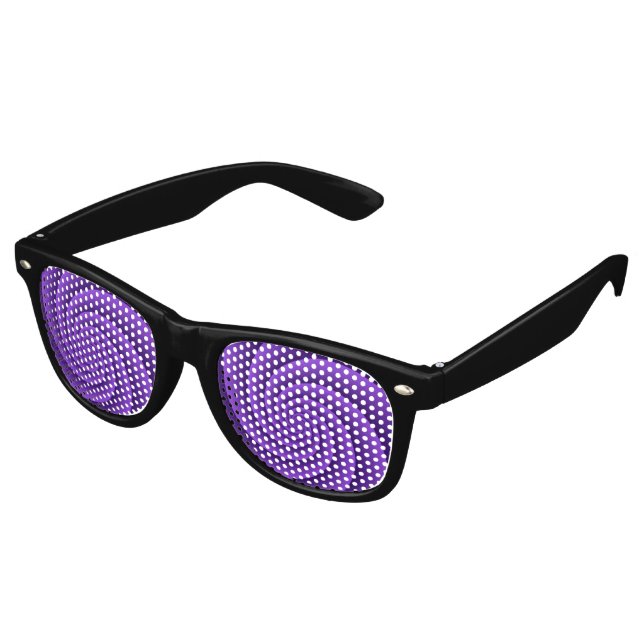 Lunettes De Fête Retro Spirales de puissance Motif fractal - violet (Angulaire)