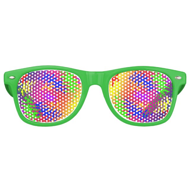 Lunettes De Fête Retro Splodge psychologique Adult Party Shades (Devant)