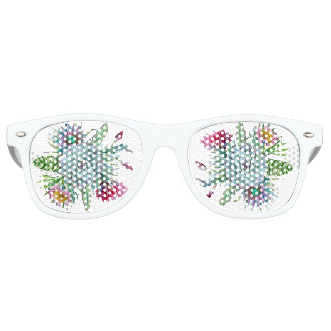 Lunettes De Fête Retro Succulent jardin tropical (Devant)