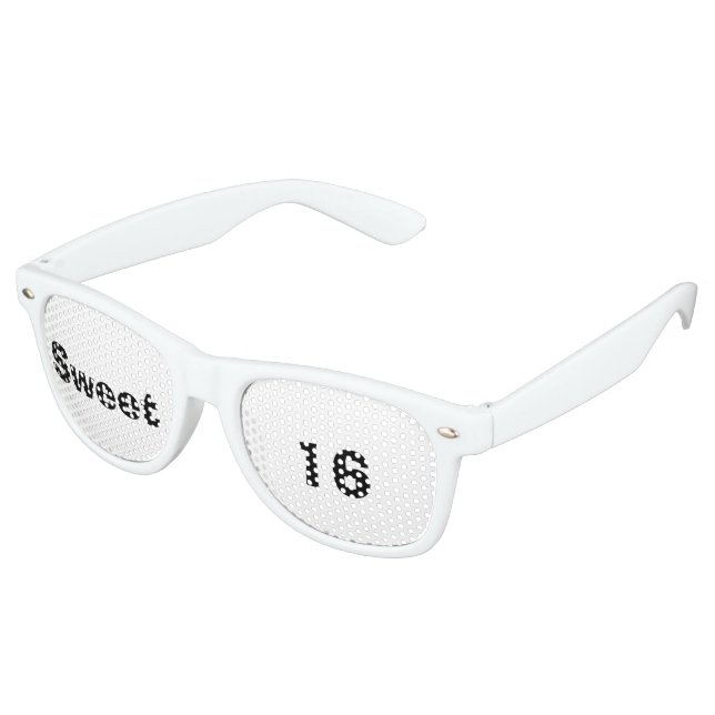 Lunettes De Fête Retro "Sweet 16" Favoris (Angulaire)