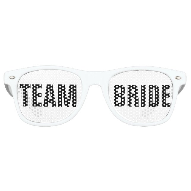 Lunettes De Fête Retro Teintes de la fête Team Bride (Devant)