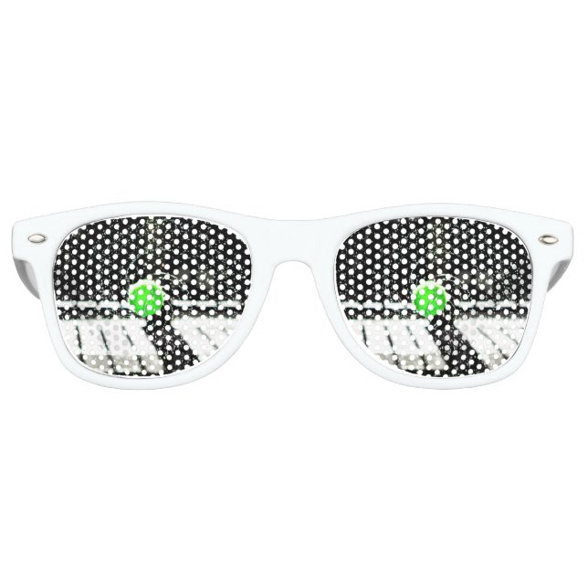 Lunettes De Fête Retro Tennis Ball Net Eau Spirale Art (Devant)