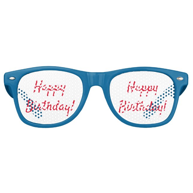 Lunettes De Fête Retro Texte personnalisé (Devant)