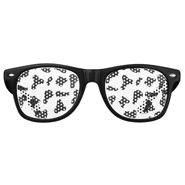 Lunettes De Fête Retro Texture de la peau de vache (Devant)
