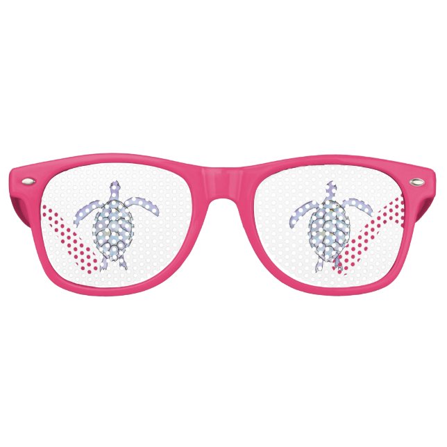 Lunettes De Fête Retro Tortue de mer (Devant)