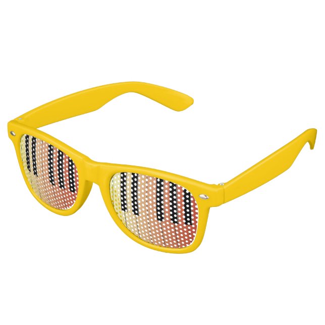 Lunettes De Fête Retro Touches de piano (Angulaire)