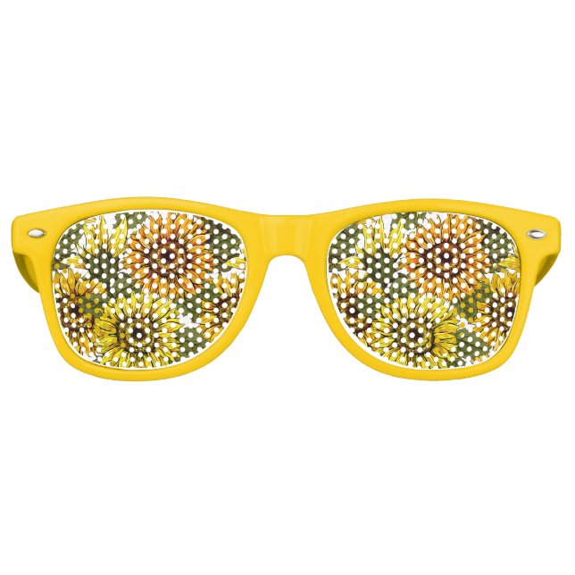 Lunettes De Fête Retro Tournesol à main (Devant)