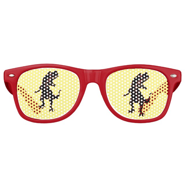 Lunettes De Fête Retro Tyrannosaurus stylisé (Devant)
