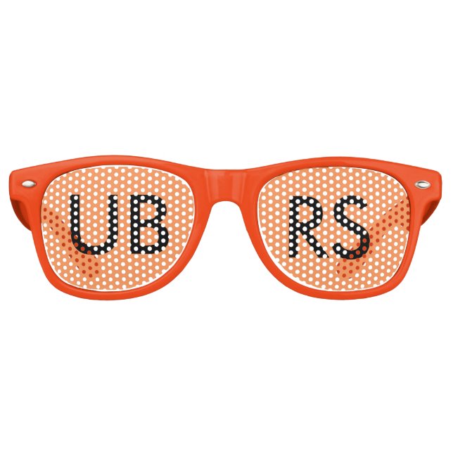 Lunettes De Fête Retro UBRS Party Shades ! ORANGE (Devant)