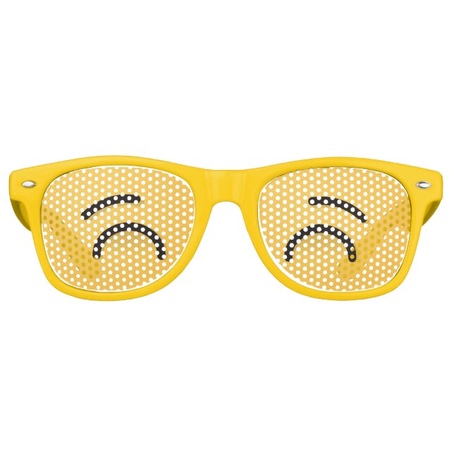 Lunettes De Fête Retro Visage sifflant avec yeux souriants (Devant)