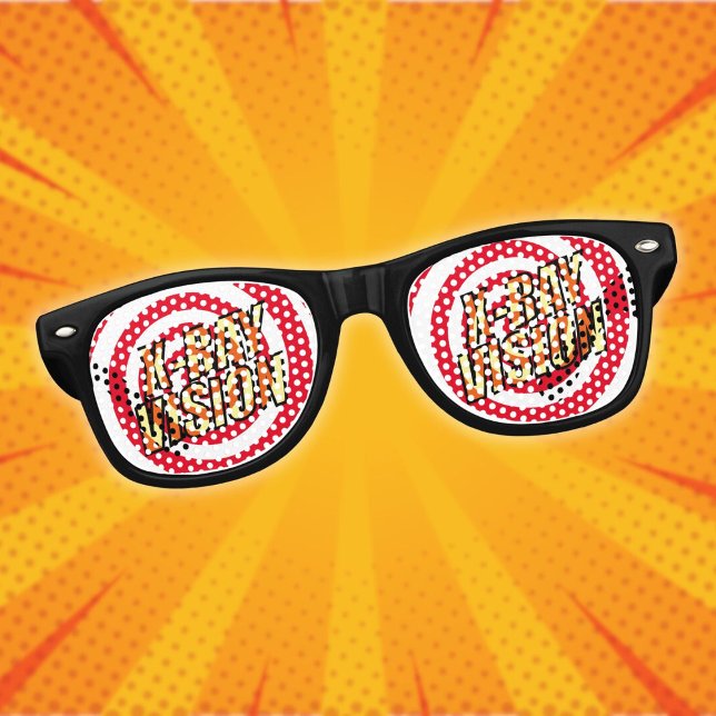 Lunettes De Fête Retro Vision X-RAY de bande dessinée amusante (Fun Comic Book X-RAY VISION Retro Sunglasses)