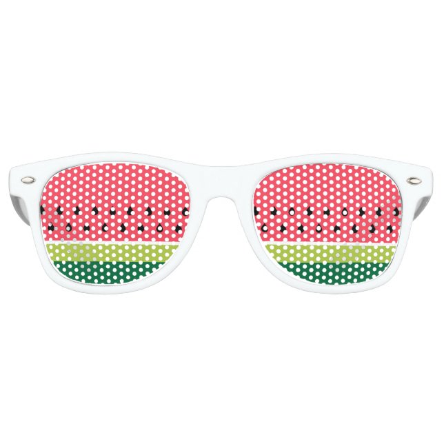 Lunettes De Fête Retro Watermelon Melon Stripes Summer Beach (Devant)