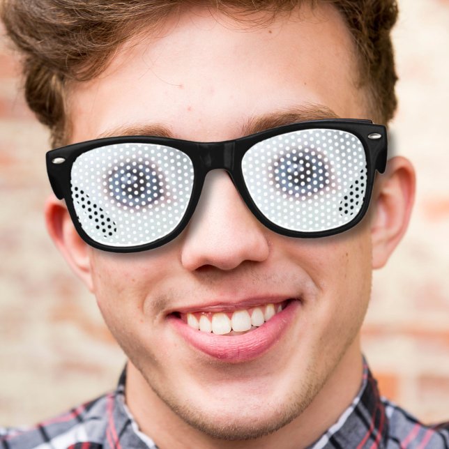 Lunettes De Fête Retro yeux de lapin blanc cool moderne (modern cool nerdy white rabbit eyes aviator sunglasses)