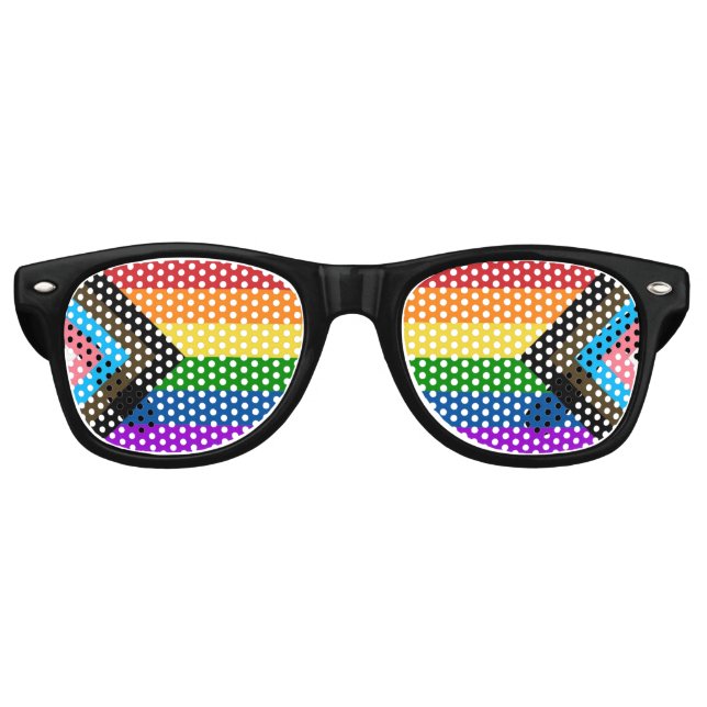 Lunettes de soleil à drapeau de fierté progressive (Devant)