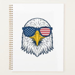 Lunettes de soleil aigle patriotique dessin vector