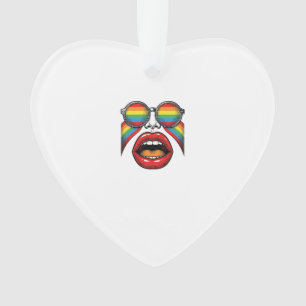 Lunettes de soleil arc-en-ciel rétro lèvres visage