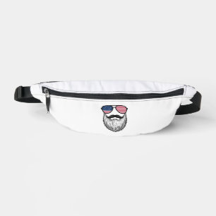Lunettes de soleil barbe patriotique vintage T-shi