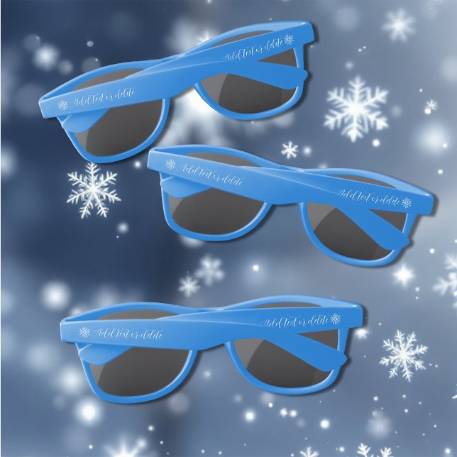 Lunettes De Soleil Bleu des flocons de neige du dragon blanc d'hiver (Créateur téléchargé)