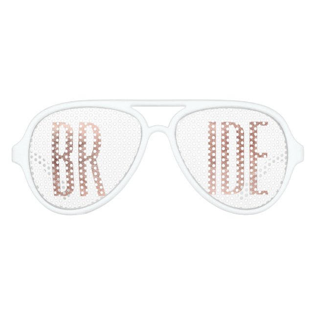 Lunettes de soleil Chic Faux Rose Gold Bride (Devant)