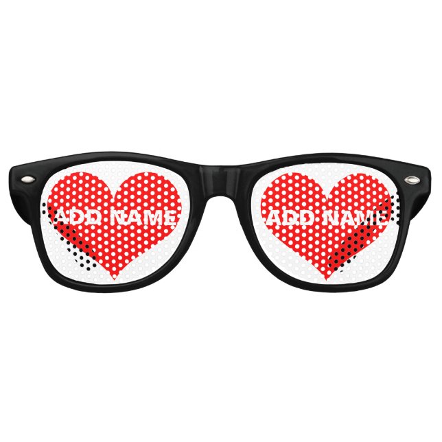 Lunettes de soleil de coeur personnalisées pour la (Devant)