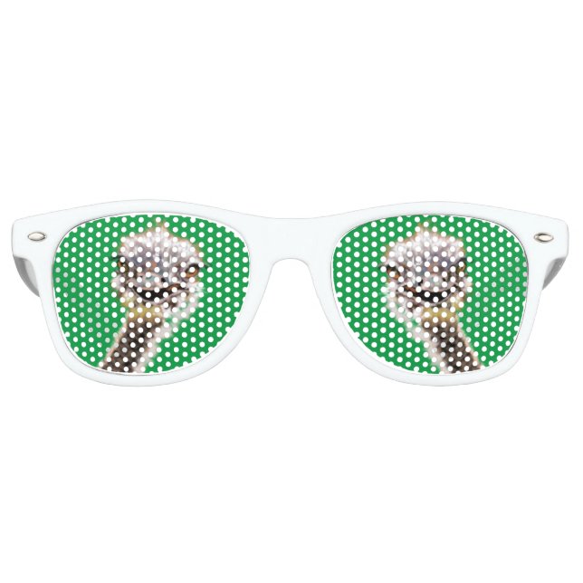 Lunettes de soleil de fête amusante Joyeux Ostrich (Devant)
