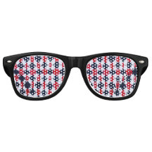 Lunettes de soleil de fête modernes rouges et noir