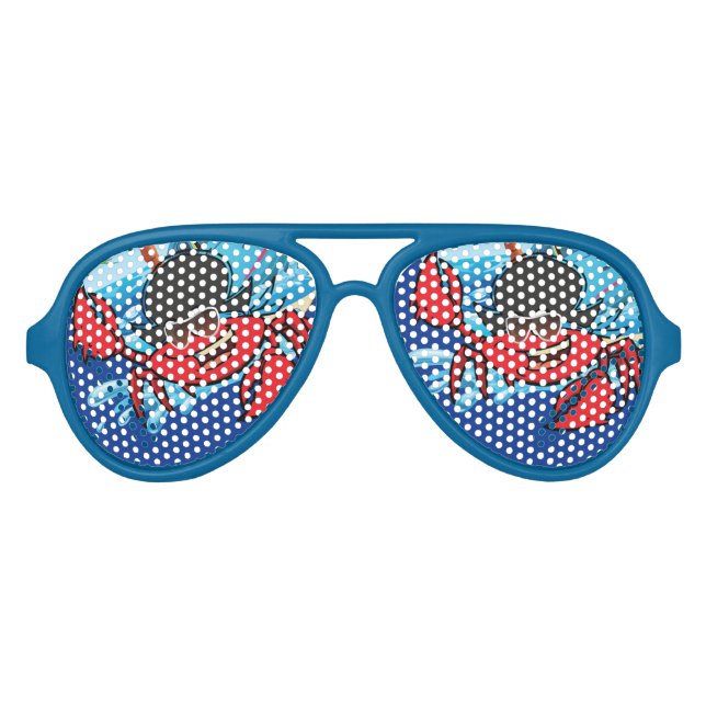 Lunettes de soleil de la fête du crabe fou (Devant)