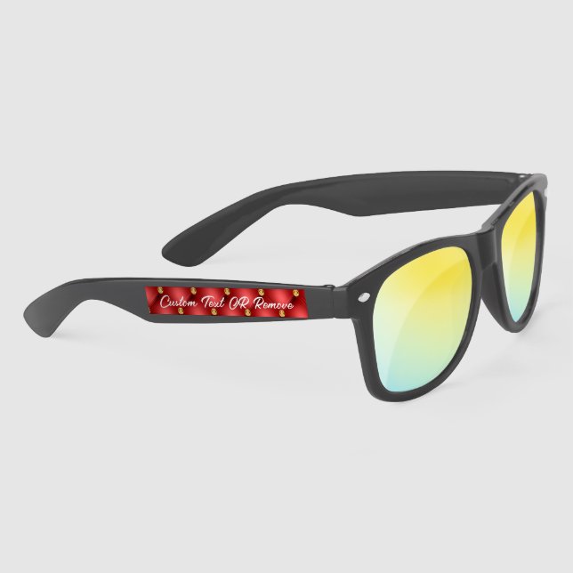 Lunettes de soleil de texte personnalisé couleur o (Droite)