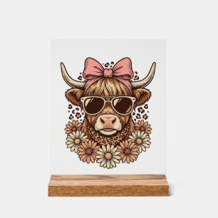Lunettes de soleil de vache des Highlands mignonne