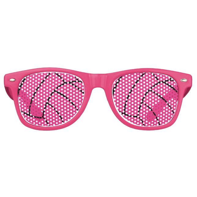 Lunettes de soleil de volley-ball rose tendance (Devant)