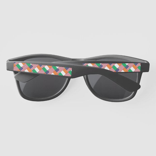 Lunettes De Soleil DRAPEAUX IRLANDAIS AMÉRICAINS Saint Patrick Patrio (Dos)