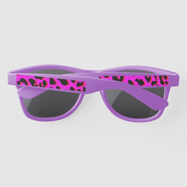 Lunettes De Soleil Empreinte de léopard rose (Dos)