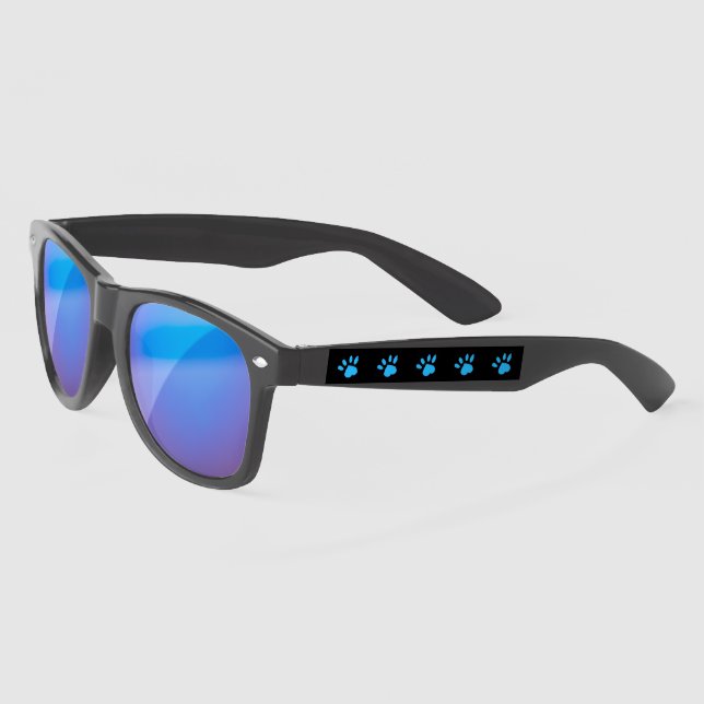 Lunettes de soleil Empreintes de pattes (noir et b (Gauche)