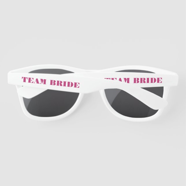 Lunettes De Soleil Équipe Mariée Rose Gras EVJF (Dos)