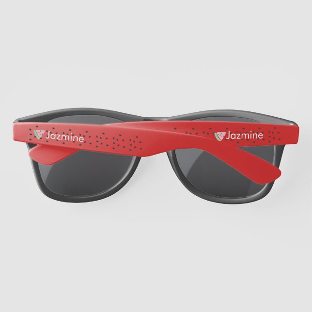 Lunettes De Soleil Eté Watermelon rose Monogramme Rouge Noir (Dos)
