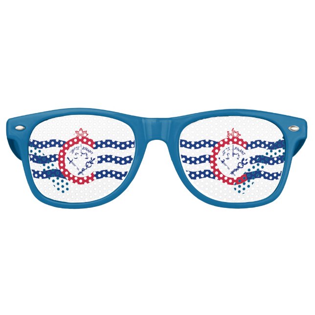 Lunettes de soleil Fête avec drapeau de Cincinnati (Devant)