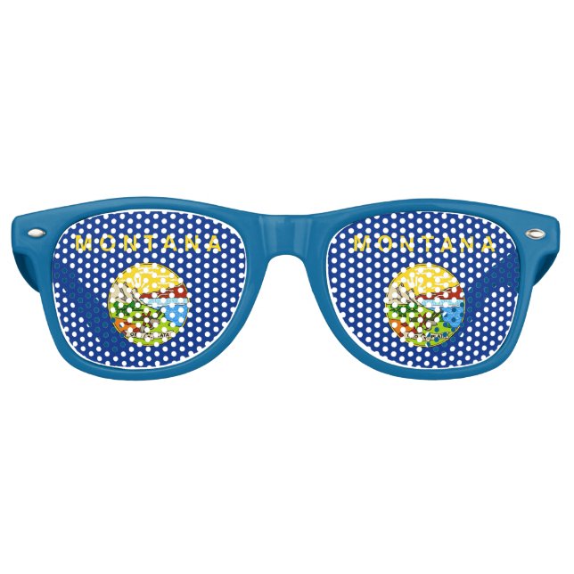 Lunettes de soleil Fête avec drapeau du Montana (Devant)