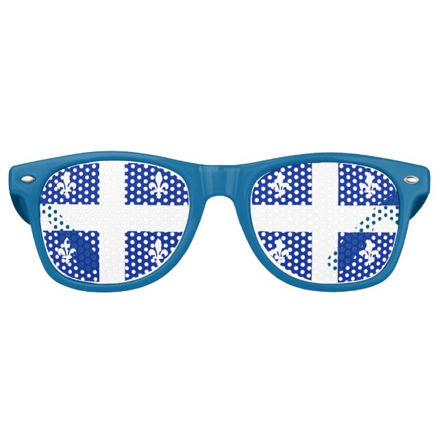 Lunettes de soleil Fête avec drapeau du Québec (Devant)