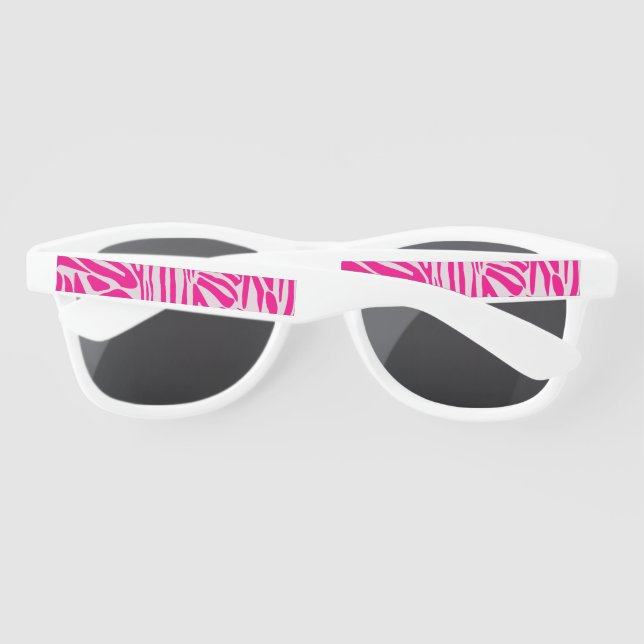 Lunettes De Soleil Impression zèbre rose (Dos)