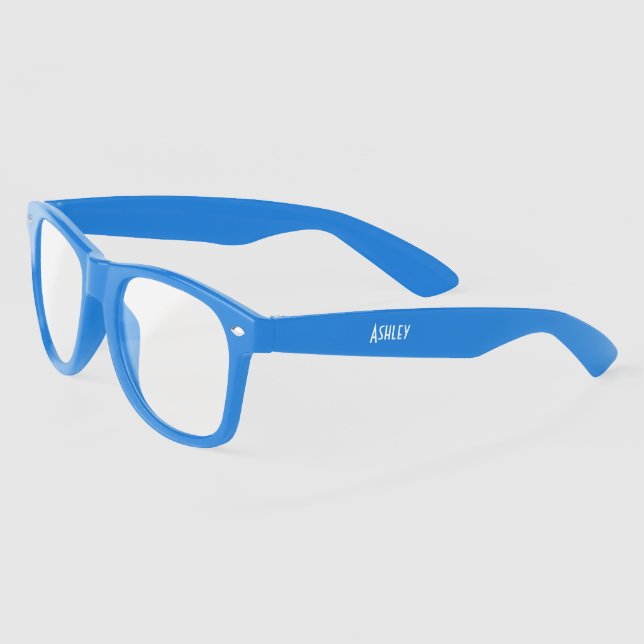 Lunettes De Soleil Lentille claire bleue personnalisée (Gauche)