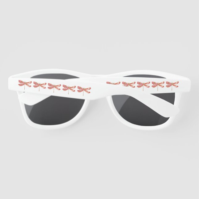 Lunettes De Soleil libellule de fleurs avec sakura de bijoux (Dos)