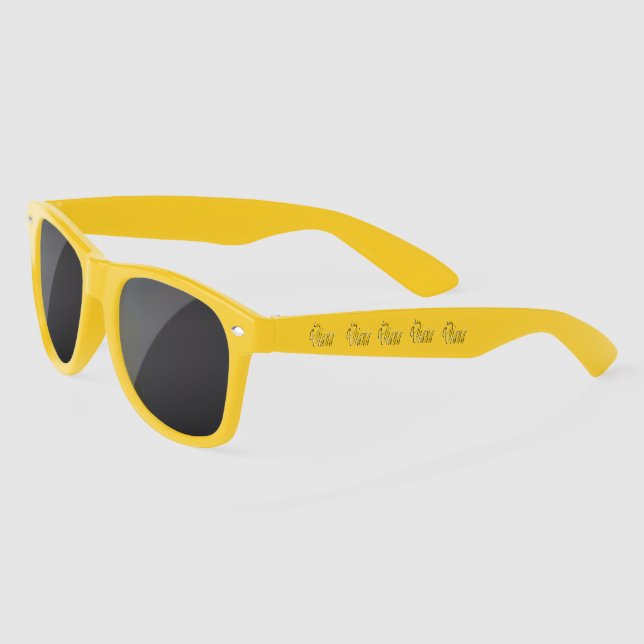 Lunettes De Soleil Logos de nom Diana jaune, (Gauche)