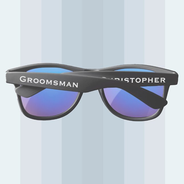 Lunettes De Soleil Mariage Fête Personnalisé Groomsman Nom Plastique (Créateur téléchargé)