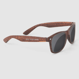 Lunettes De Soleil Minimaliste de texte de nom personnalisé