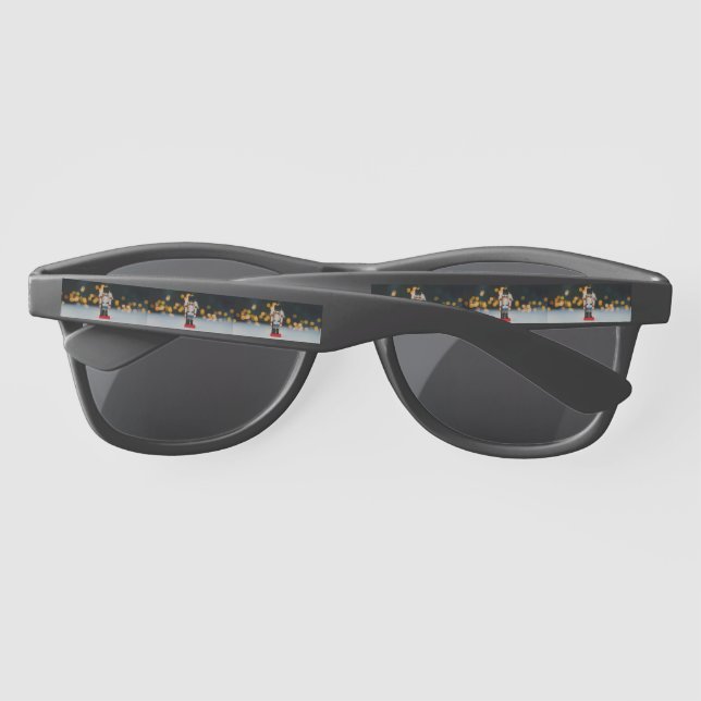 Lunettes De Soleil Noël SlipperyJoe nutcracker figurine ornement (Dos)