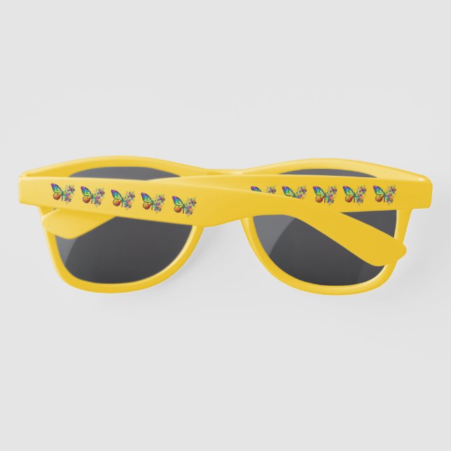 Lunettes De Soleil Papillon arc-en-ciel (Dos)